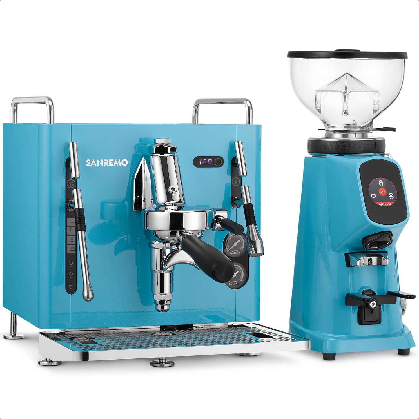 Sanremo Cube R Espresso Machine & Allground Grinder Package