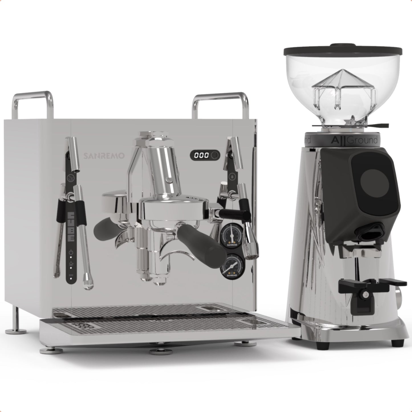 Sanremo Cube R Espresso Machine & Allground Grinder Package