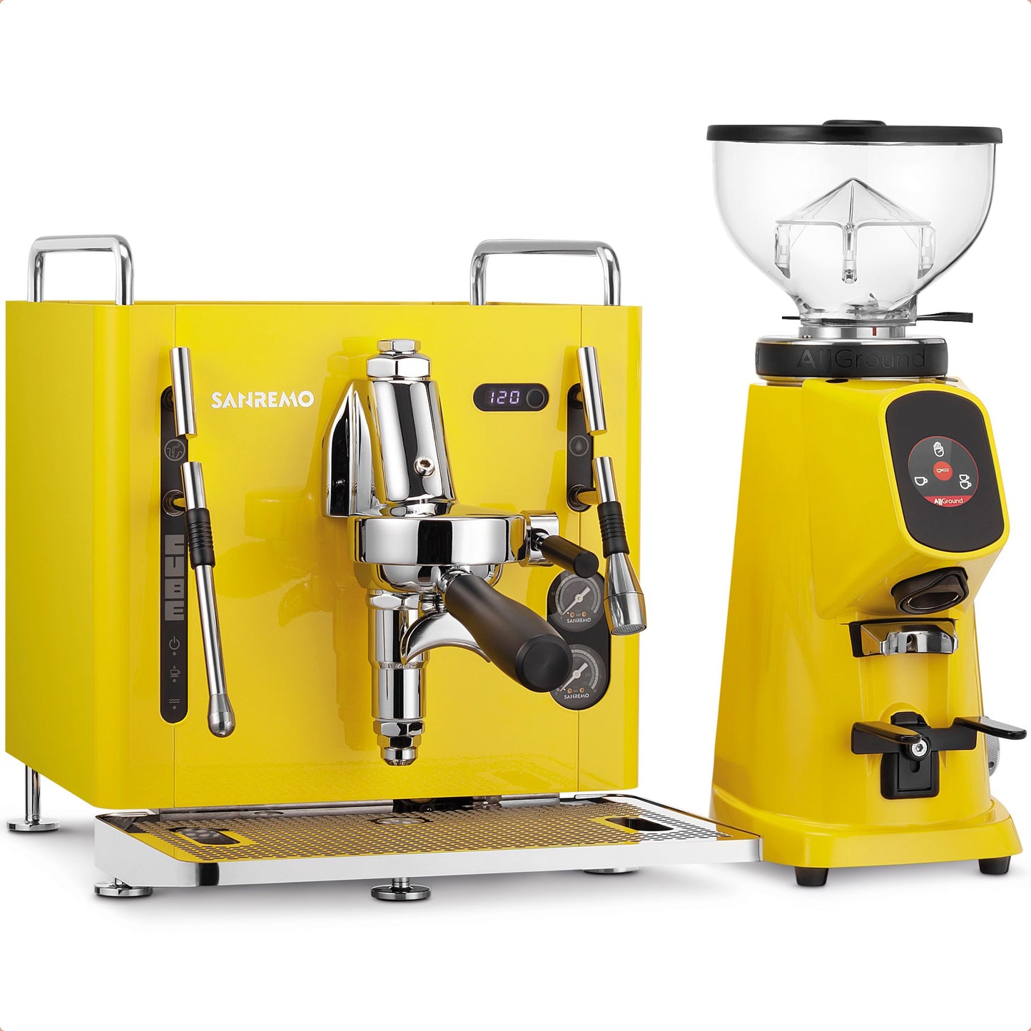 Sanremo Cube R Espresso Machine & Allground Grinder Package