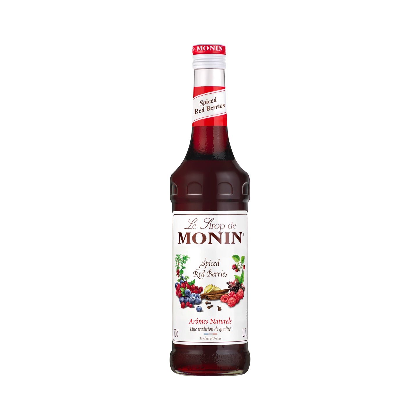 Monin Premium Spiced Red Berries Syrup 700ml Glass Bottle