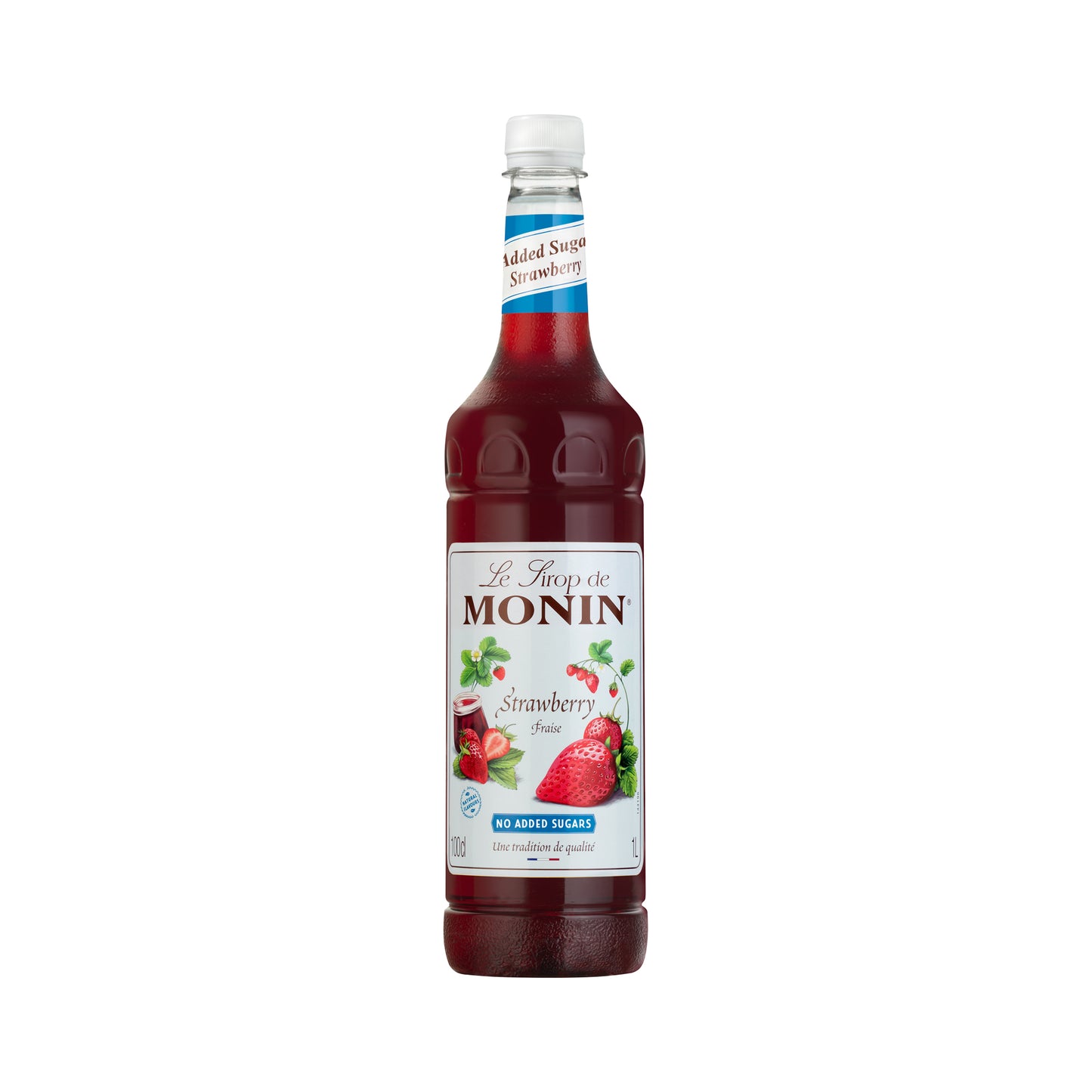 Monin Premium Strawberry No Added Sugar Syrup 1L