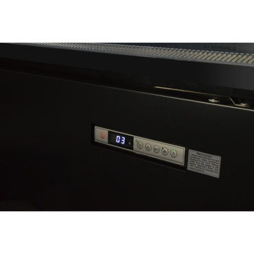 Prodis XMD1250-P-FGD-K Panoramic Frameless Glass Door Refridgerated Multideck - Black