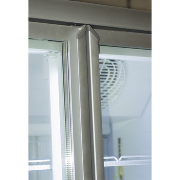 Prodis XPD1250-N-G-LE Heavy Duty Low Energy Double Door Tall Shop Display Freezer