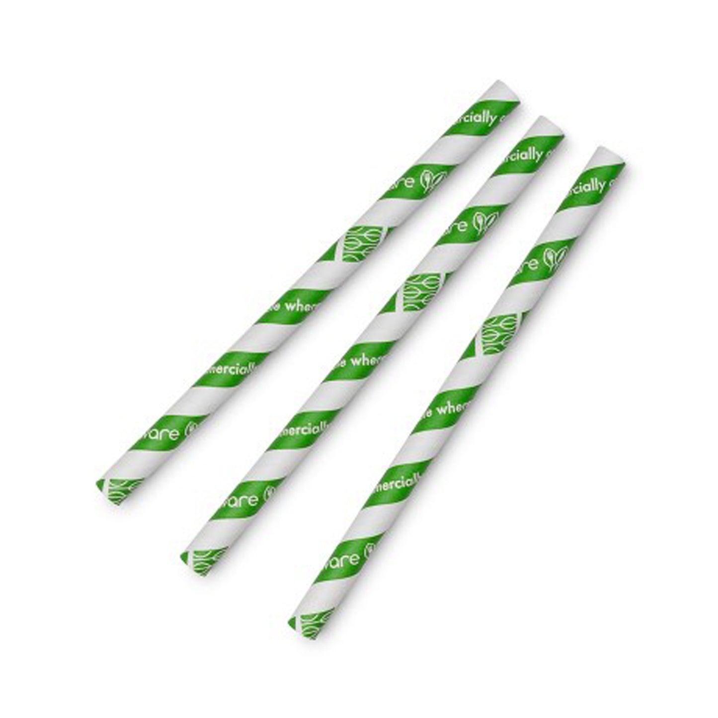 Vegware Compostable Jumbissimo 10mm Paper Straws 7.8in - Case of 1600