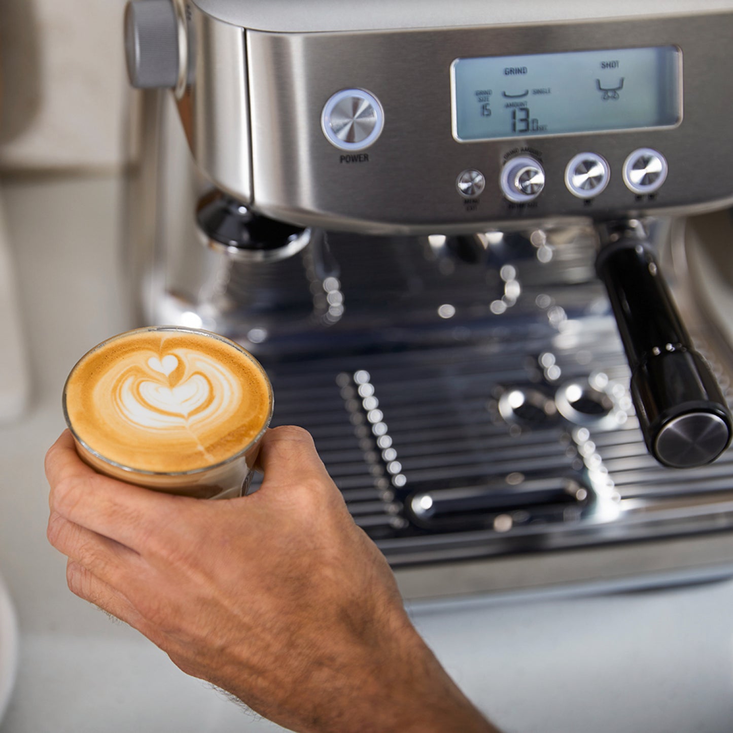 Sage Barista Pro Espresso Machine - Silver - Milk Jug Included