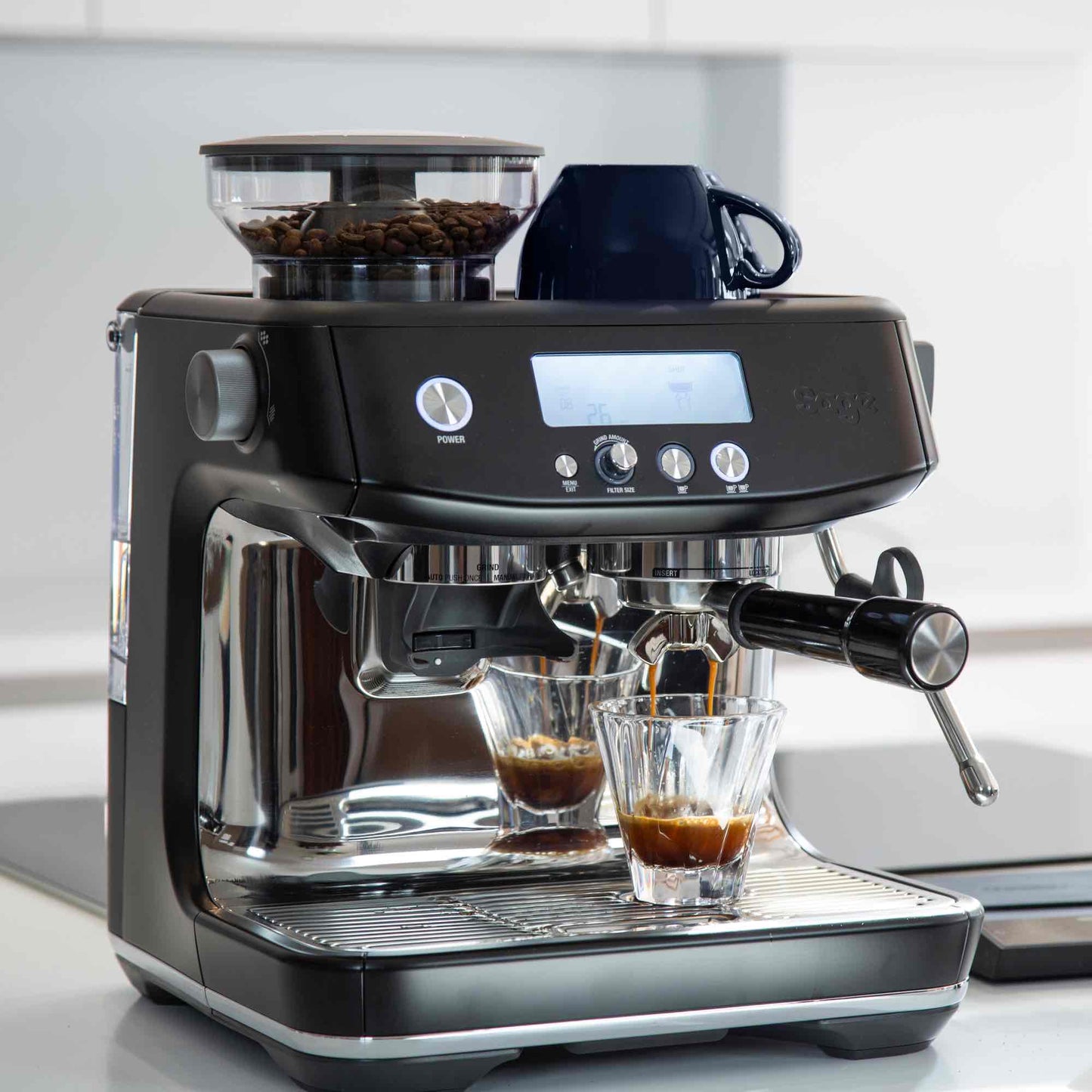 Sage Barista Pro Espresso Machine - Black Truffle - Milk Jug Included