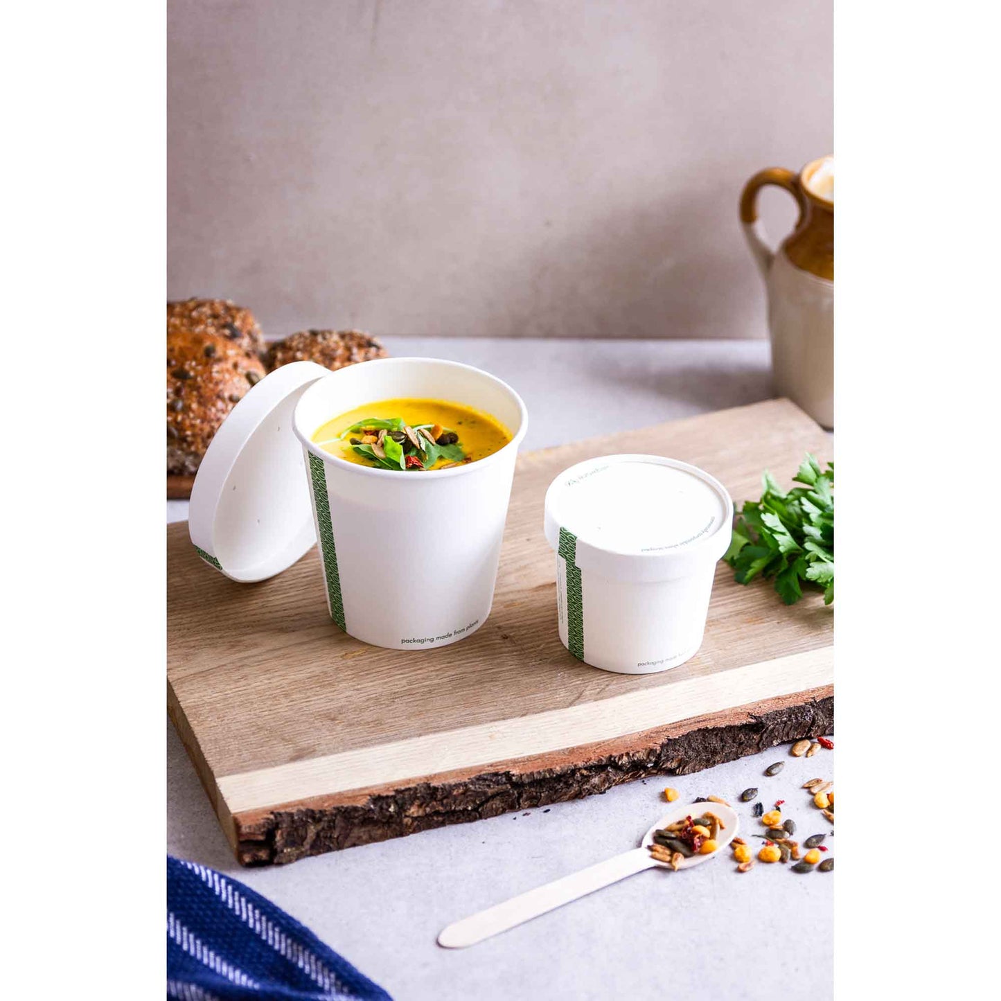 Vegware Compostable 8oz Soup Container 90-Series - White - Case of 1000