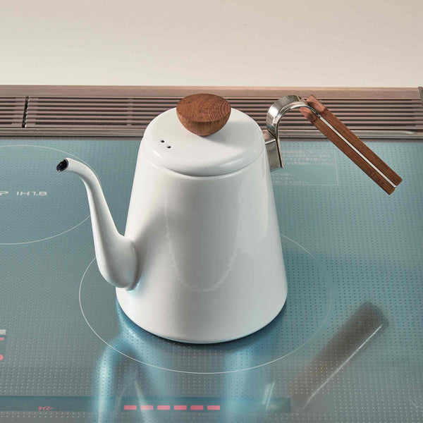 Hario Bona V60 Coffee Drip Kettle 800ml For Pour Over Stove Top White Clumsy Goat Coffee