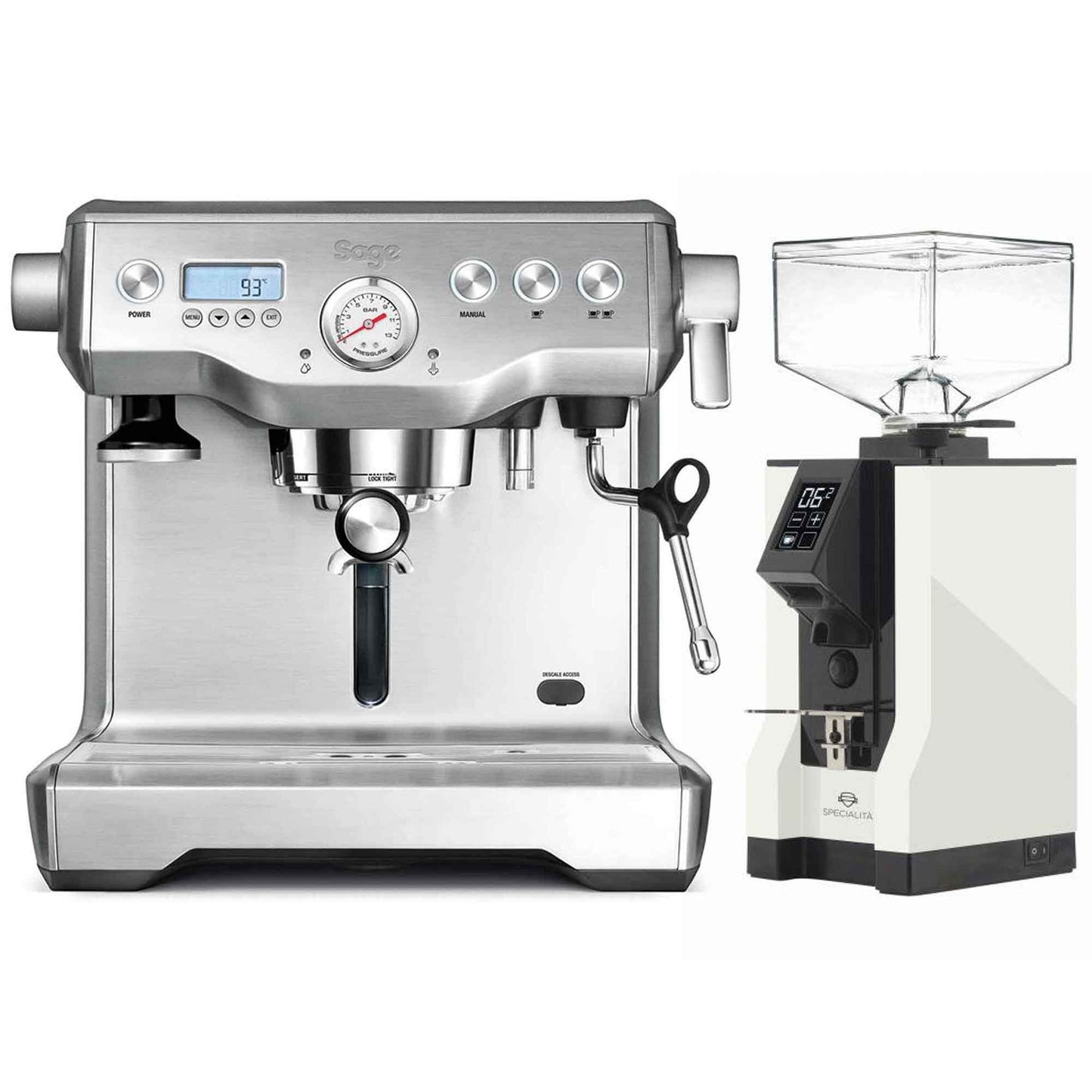 Sage The Dual Boiler Espresso Machine + Eureka Specialita Grinder Package