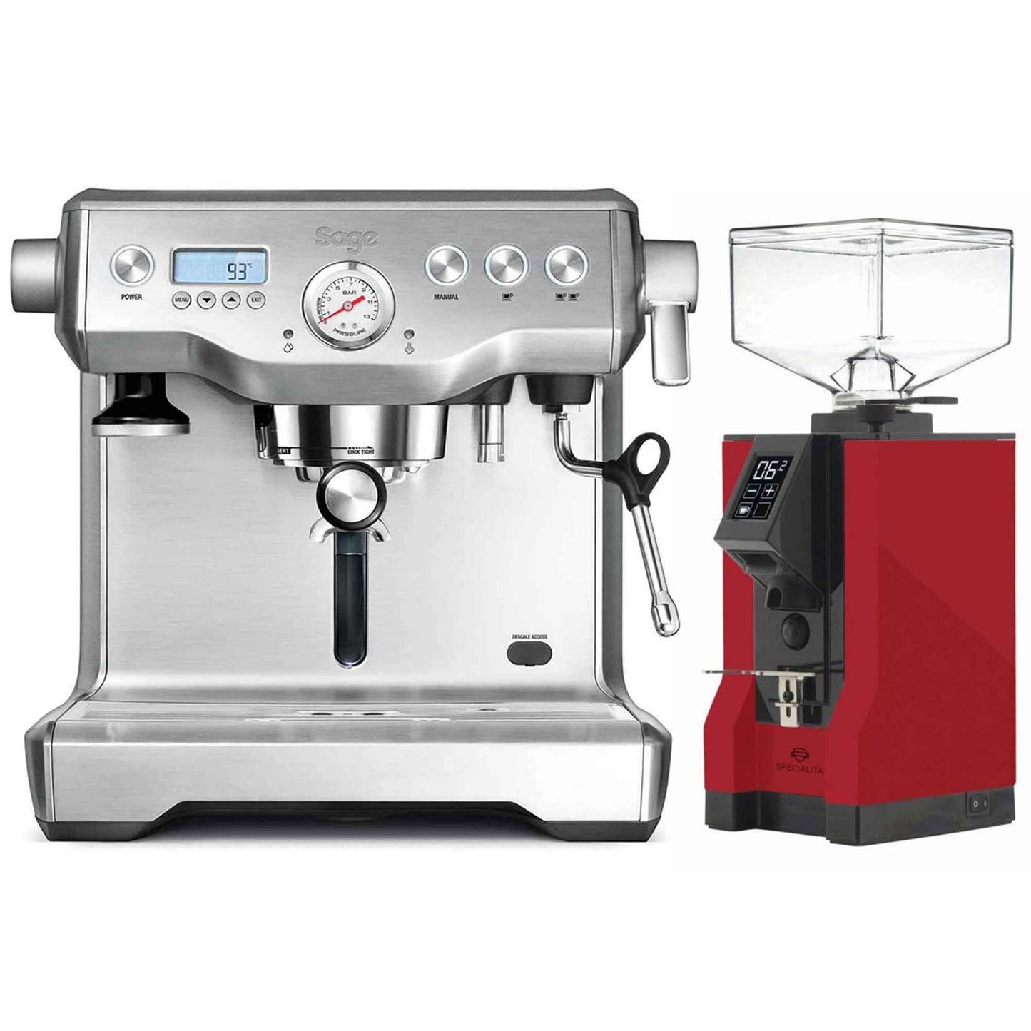 Sage The Dual Boiler Espresso Machine + Eureka Specialita Grinder Package
