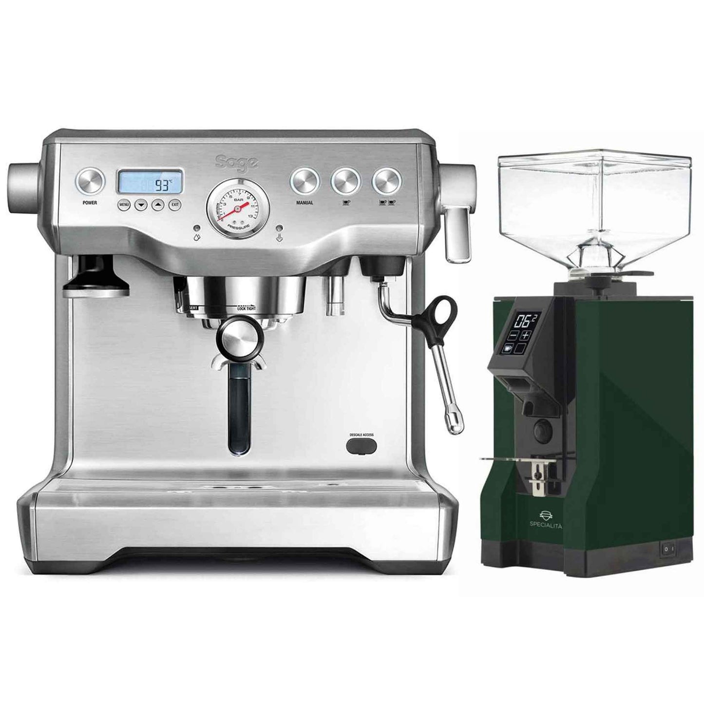Sage The Dual Boiler Espresso Machine + Eureka Specialita Grinder Package