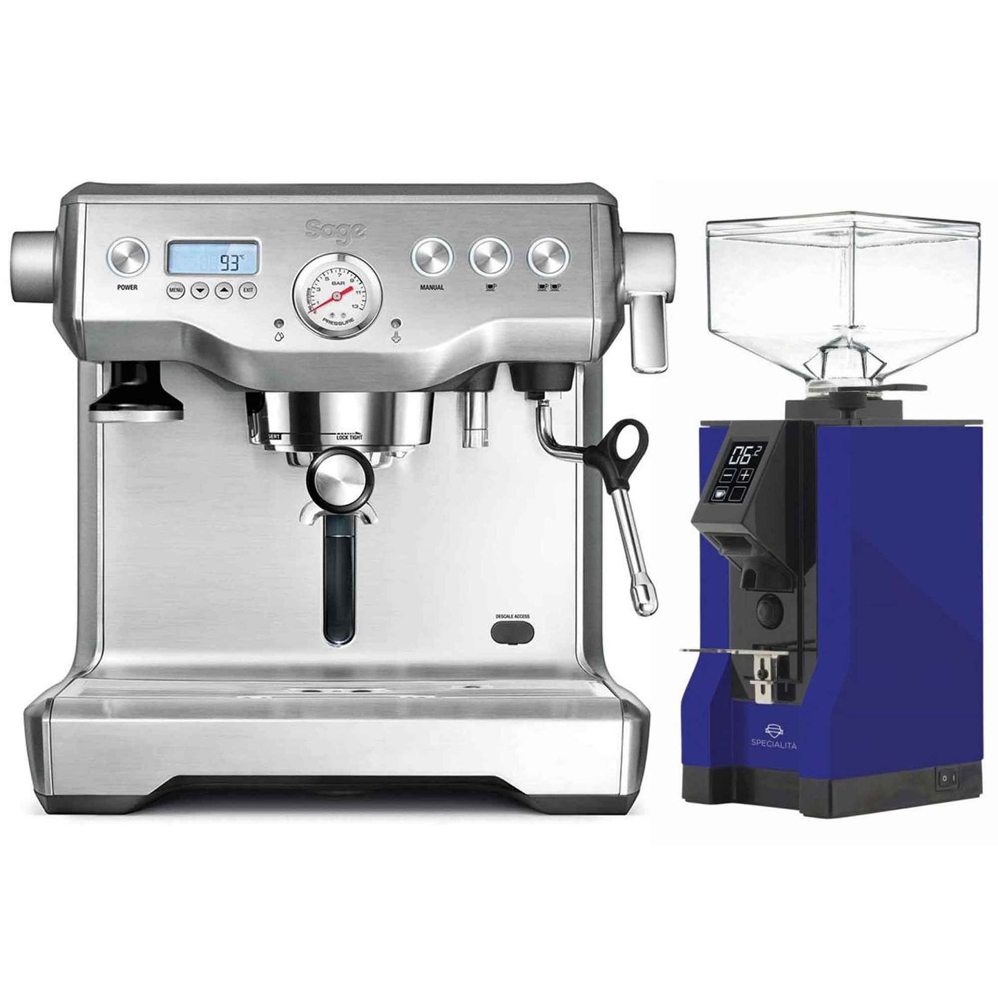 Sage The Dual Boiler Espresso Machine + Eureka Specialita Grinder Package