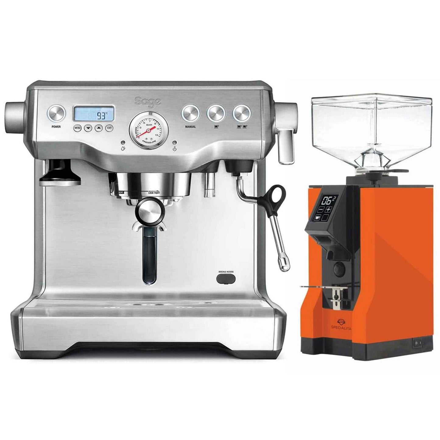 Sage The Dual Boiler Espresso Machine + Eureka Specialita Grinder Package