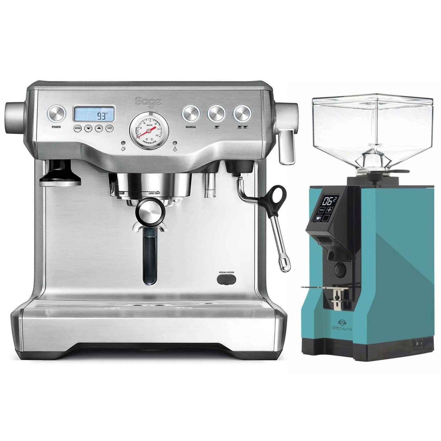 Sage The Dual Boiler Espresso Machine + Eureka Specialita Grinder Package