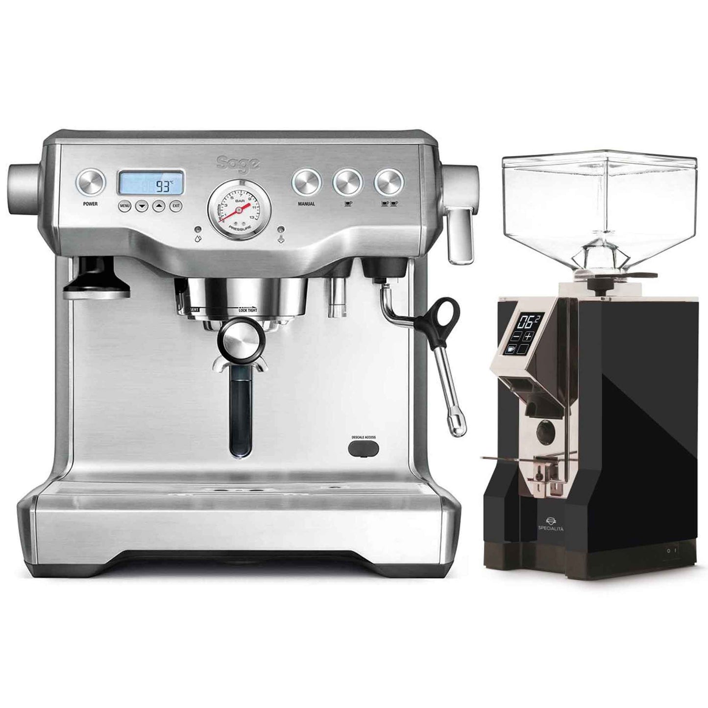 Sage The Dual Boiler Espresso Machine + Eureka Specialita Grinder Package