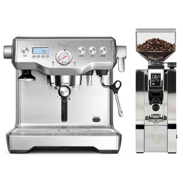Sage The Dual Boiler Espresso Machine + Eureka Mignon XL Grinder Package