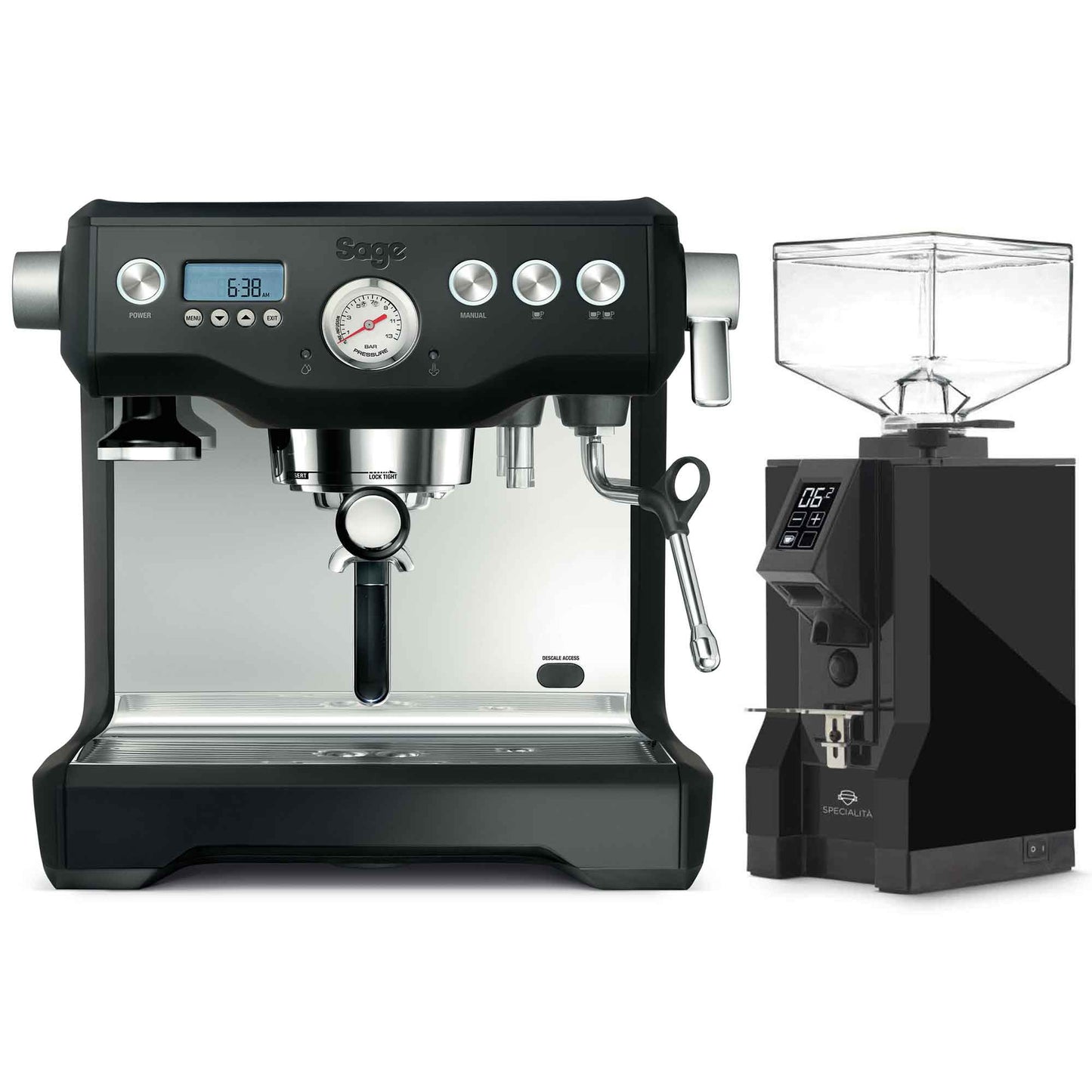 Sage The Dual Boiler Espresso Machine + Eureka Specialita Grinder Package
