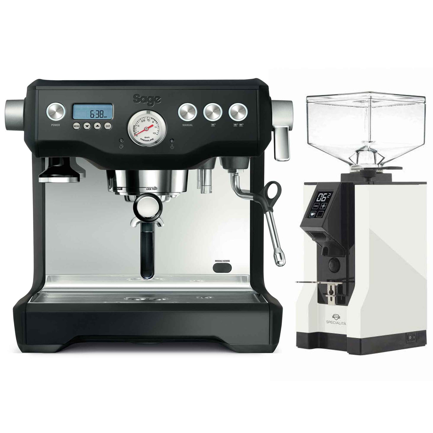 Sage The Dual Boiler Espresso Machine + Eureka Specialita Grinder Package