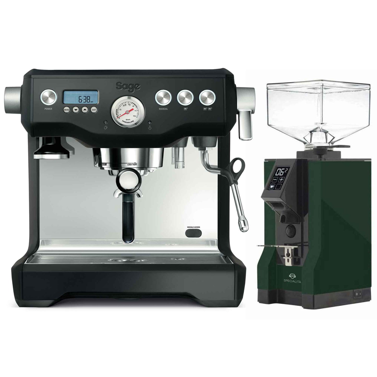Sage The Dual Boiler Espresso Machine + Eureka Specialita Grinder Package
