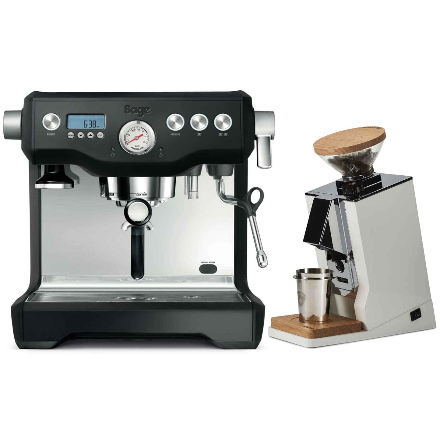 Sage The Dual Boiler Espresso Machine + Eureka Oro Single Dose Grinder Package