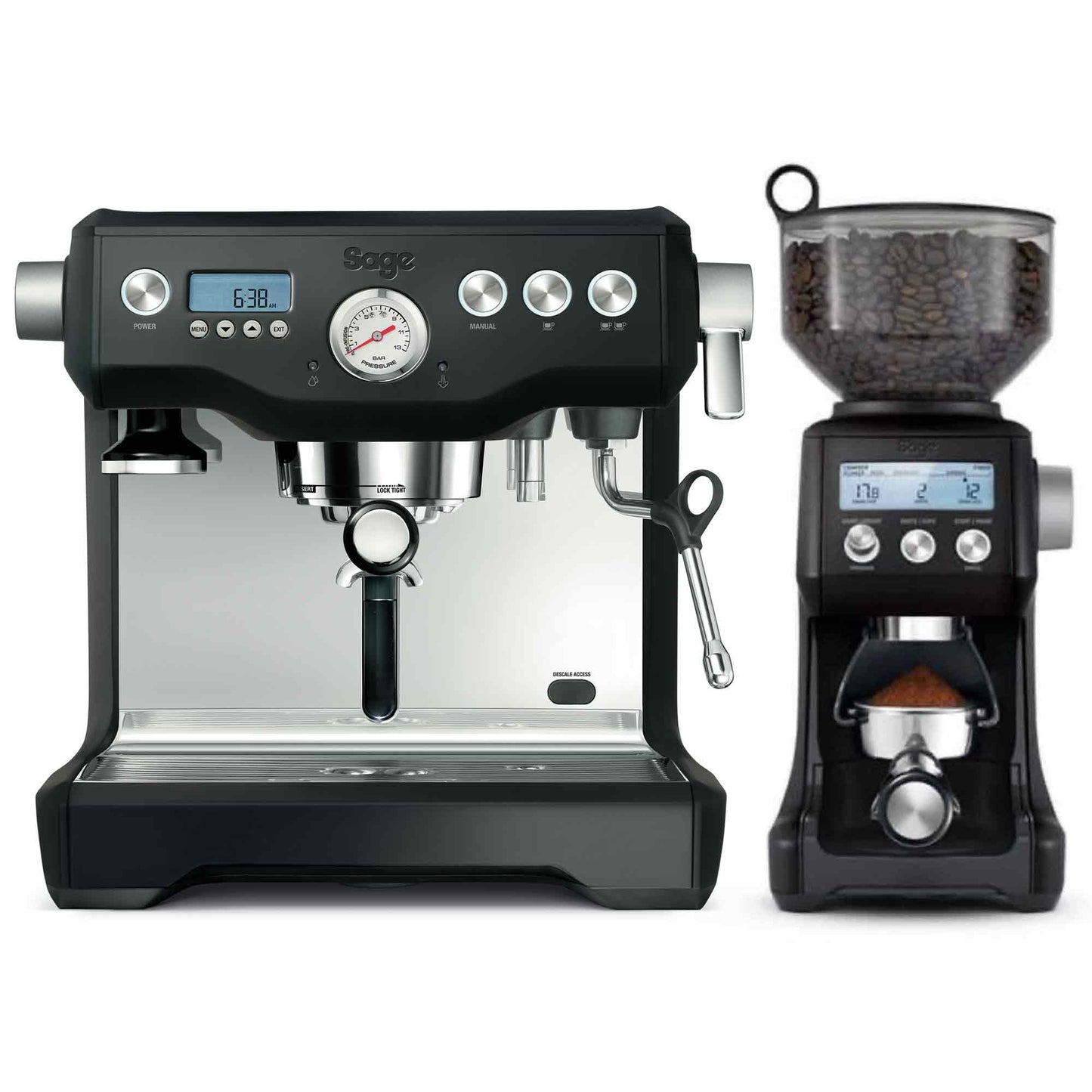 Sage the Dynamic Duo Espresso Machine and Coffee Grinder
