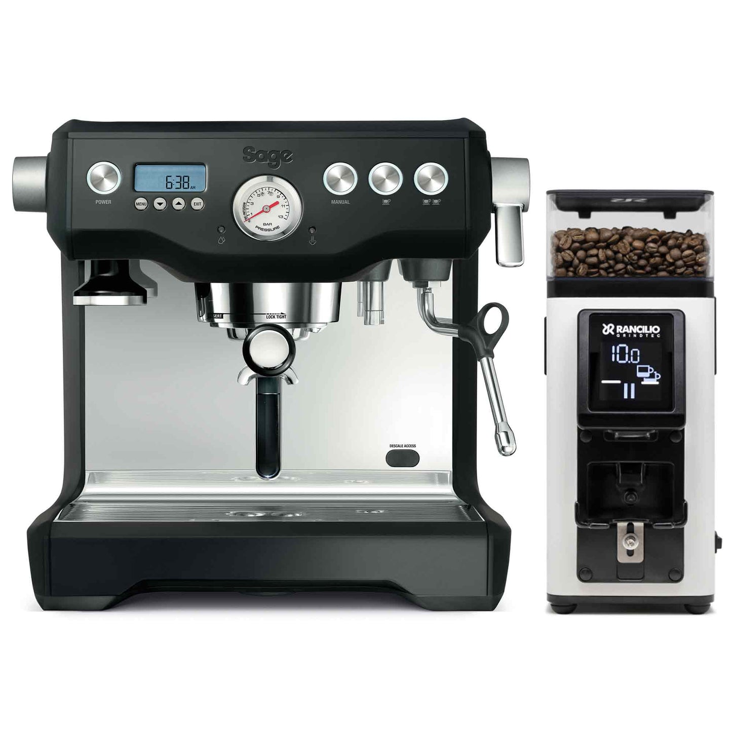 Sage The Dual Boiler Espresso Machine + Rancilio Stile Grinder Package