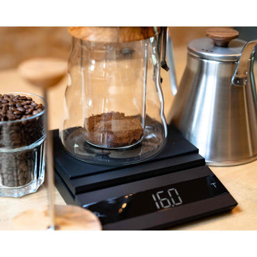 Hario Double Glass Olive Wood Coffee Press 400ml - 3 Cup