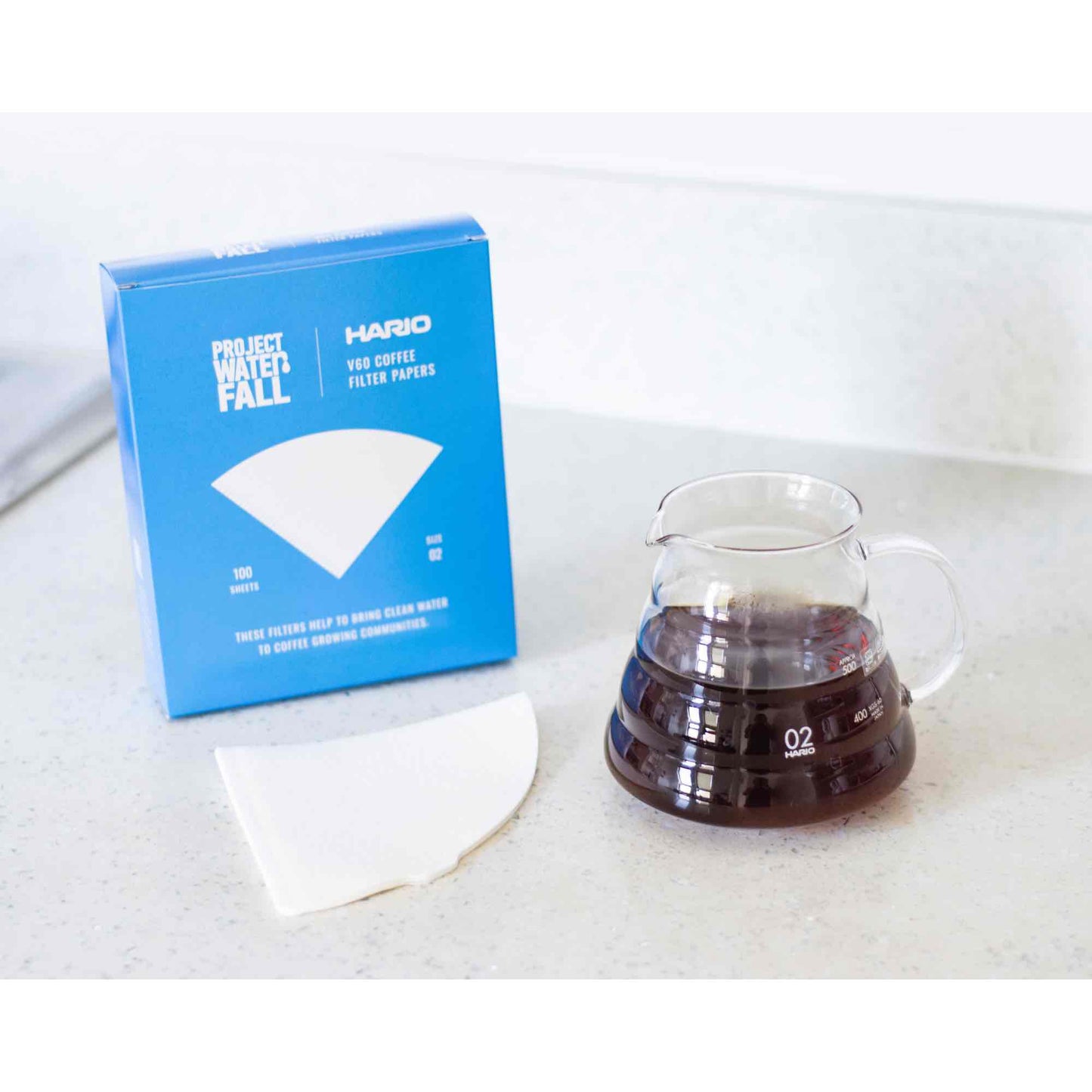 Hario Project Waterfall V60 02 Filter Papers (100 pack)