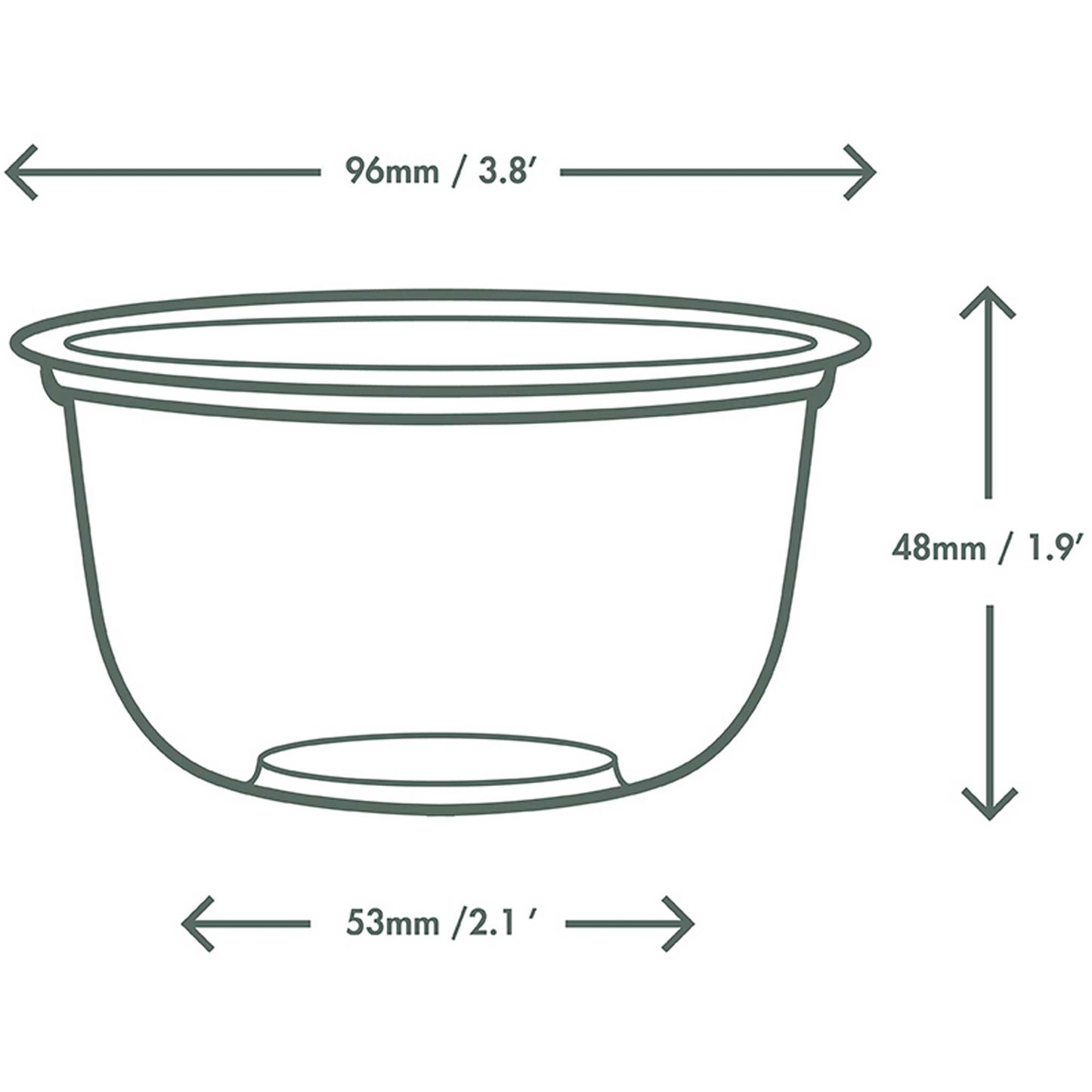 Vegware Compostable 8oz PLA Bella Pot - 96-Series - Case of 1000
