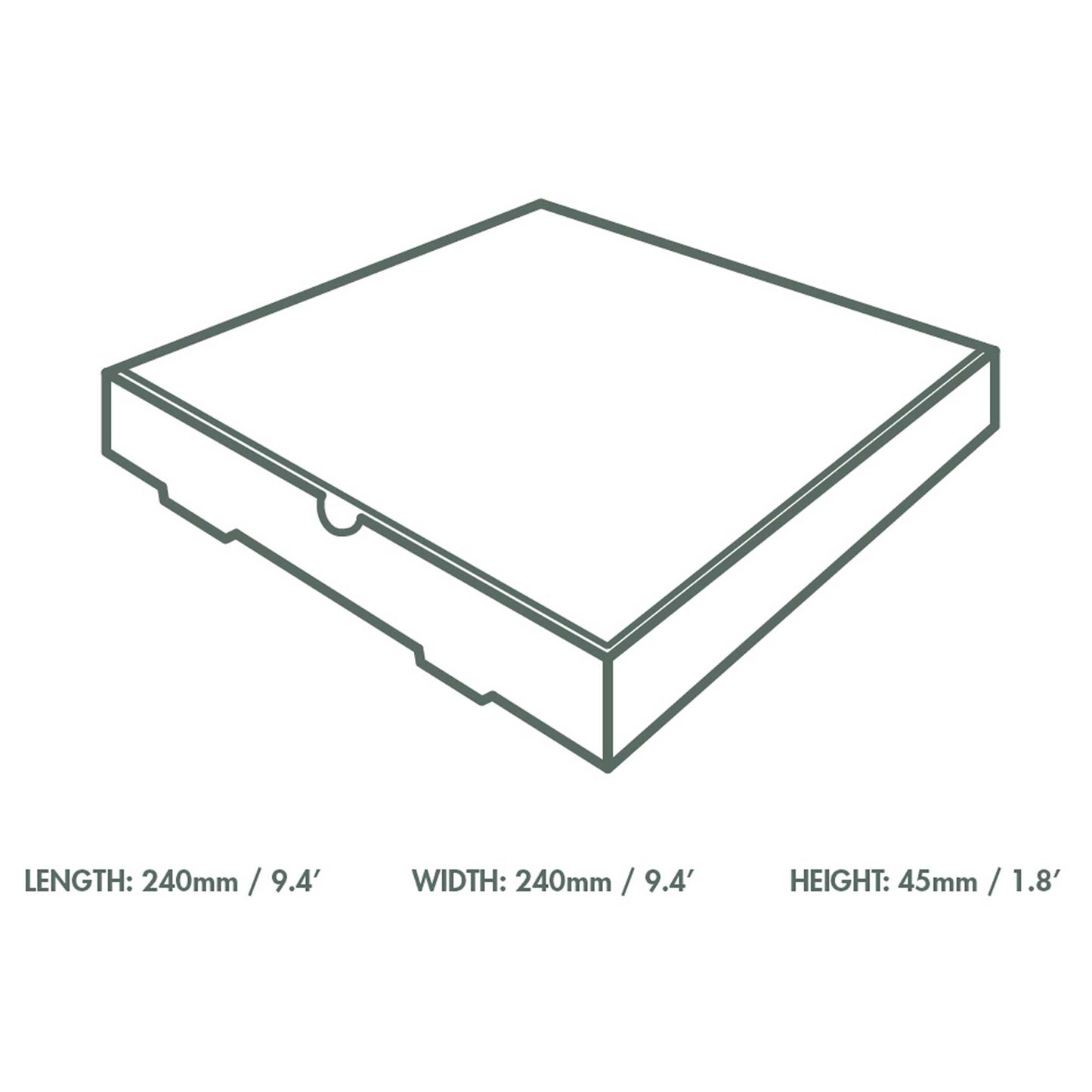 Vegware Compostable 9in Brown Kraft Pizza Box - Case of 100