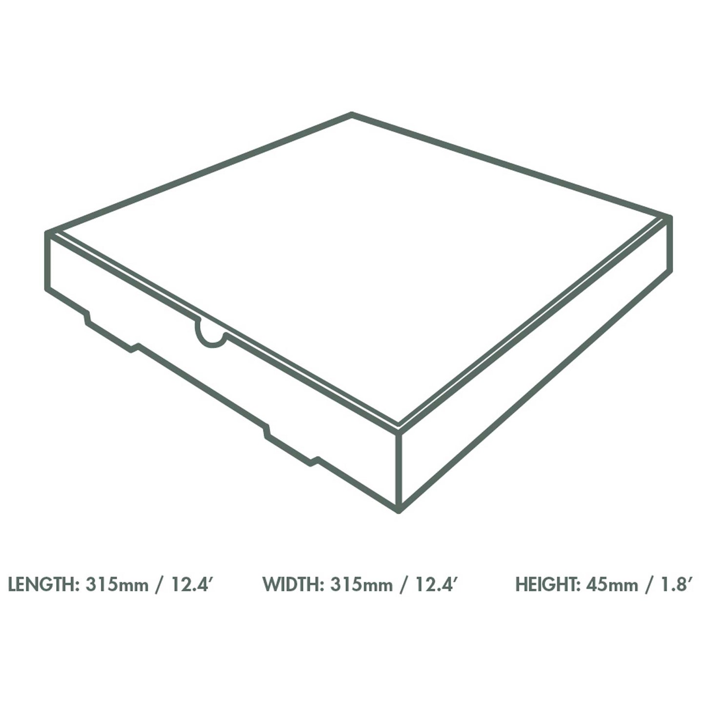 Vegware Compostable 12in Brown Kraft Pizza Box - Case of 100