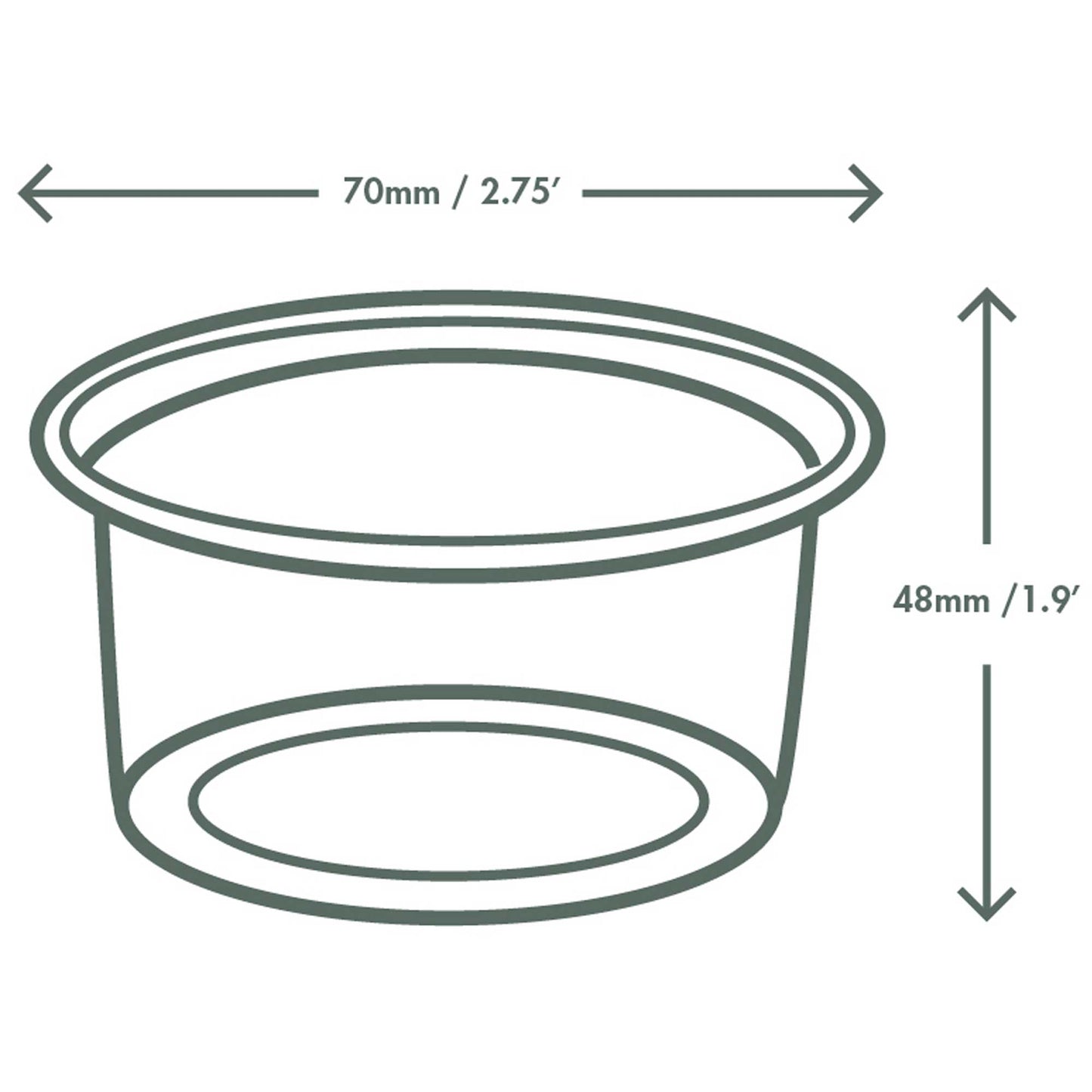Vegware Compostable 4oz PLA Cold Portion Pot - Case of 2000