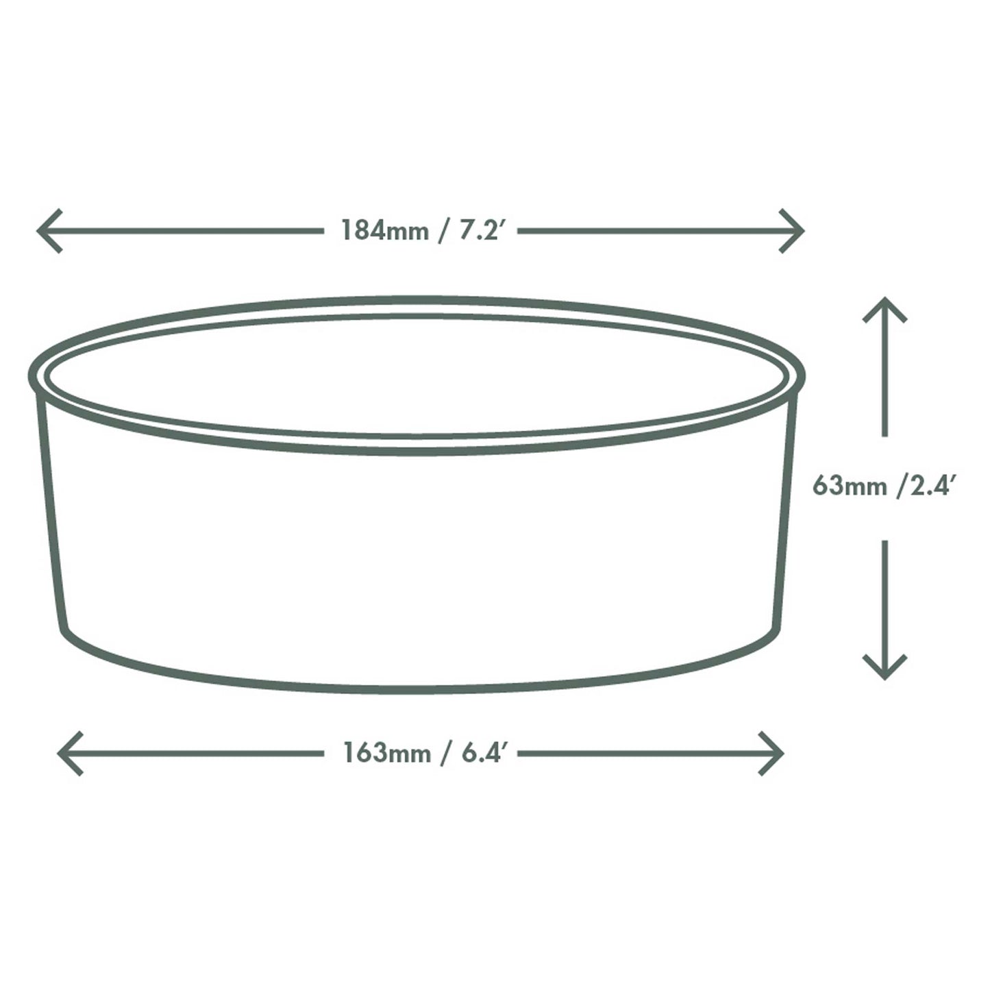 Vegware Compostable 32oz PLA-Lined Paper Food Bowl - Kraft - Case of 300