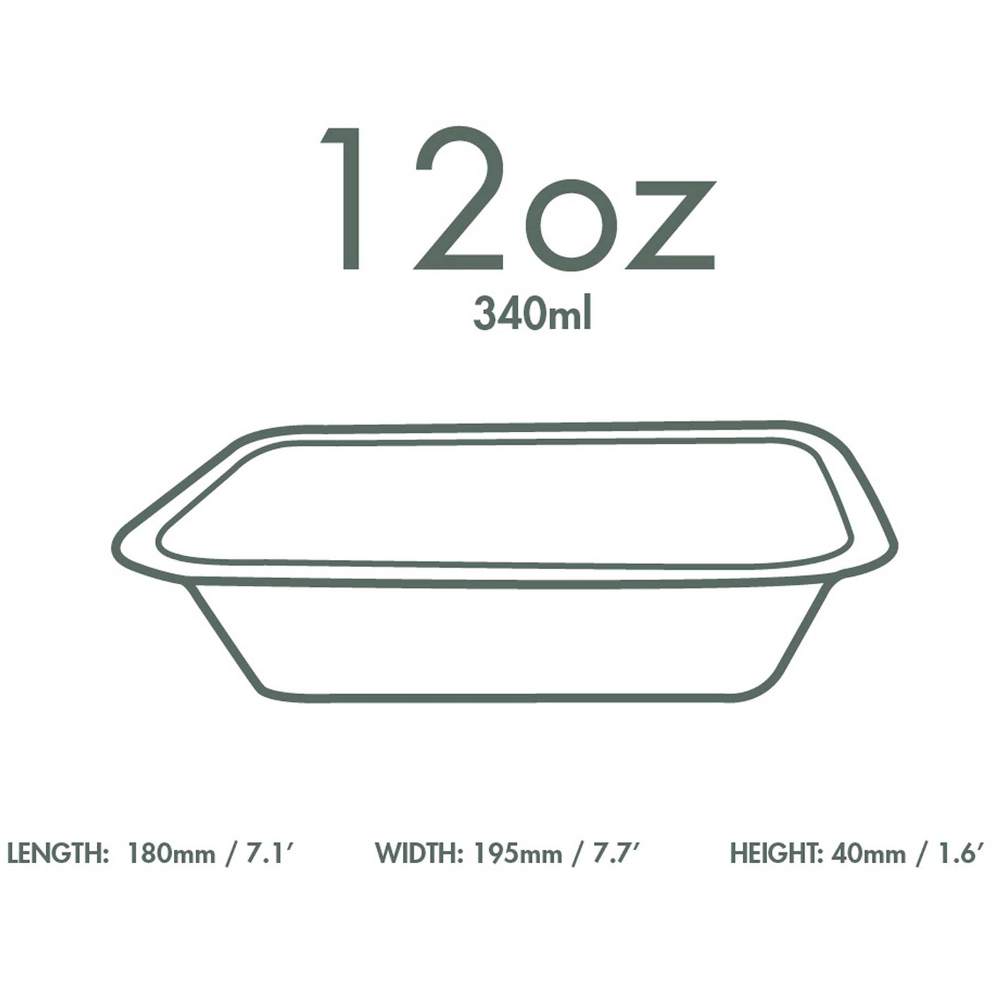Vegware Compostable 12oz/360ml Gourmet Food Base (Fits Lid 3) - Case of 600