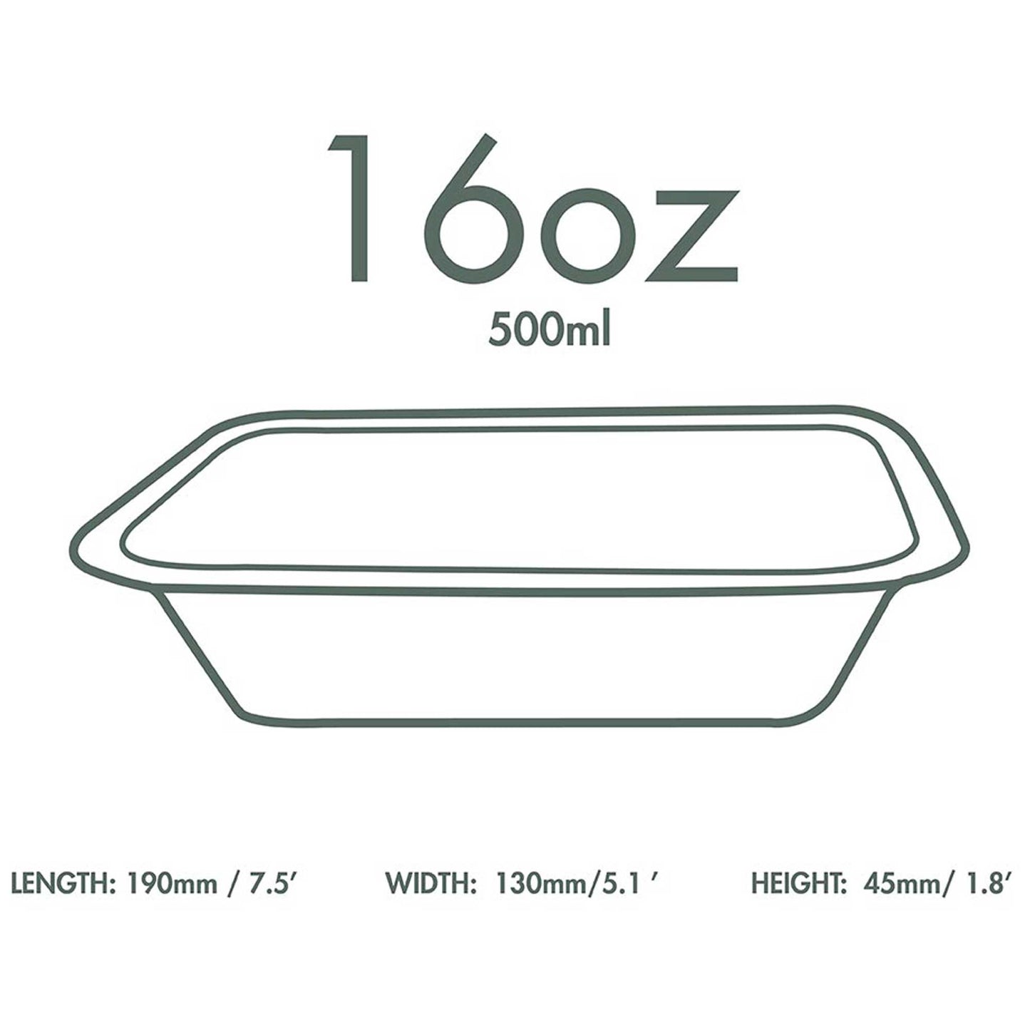 Vegware Compostable 16oz/500ml Gourmet Food Base (Fits Lid 3) - Case of 600