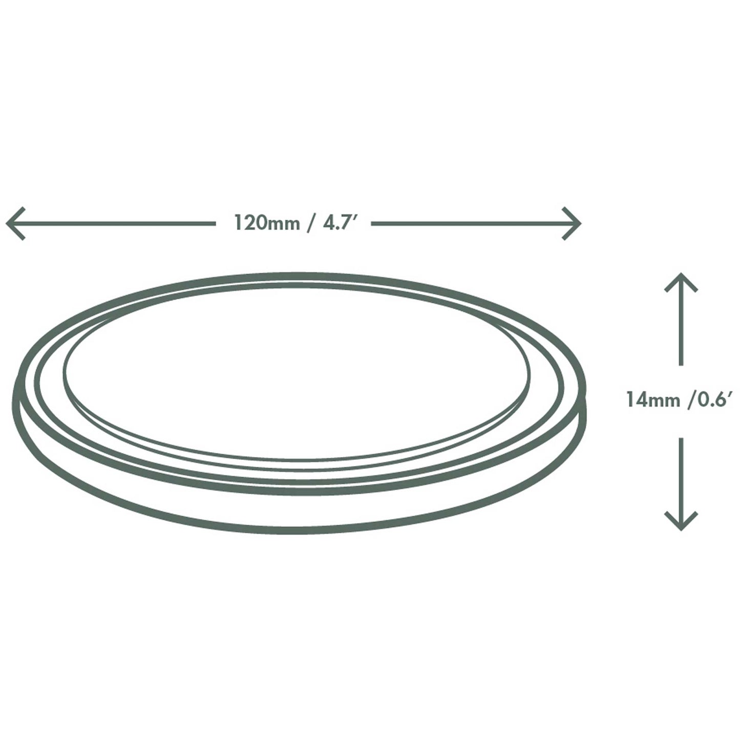 Vegware Compostable PLA Round Deli Lid (Fits 8-32oz Containers) - Case of 500
