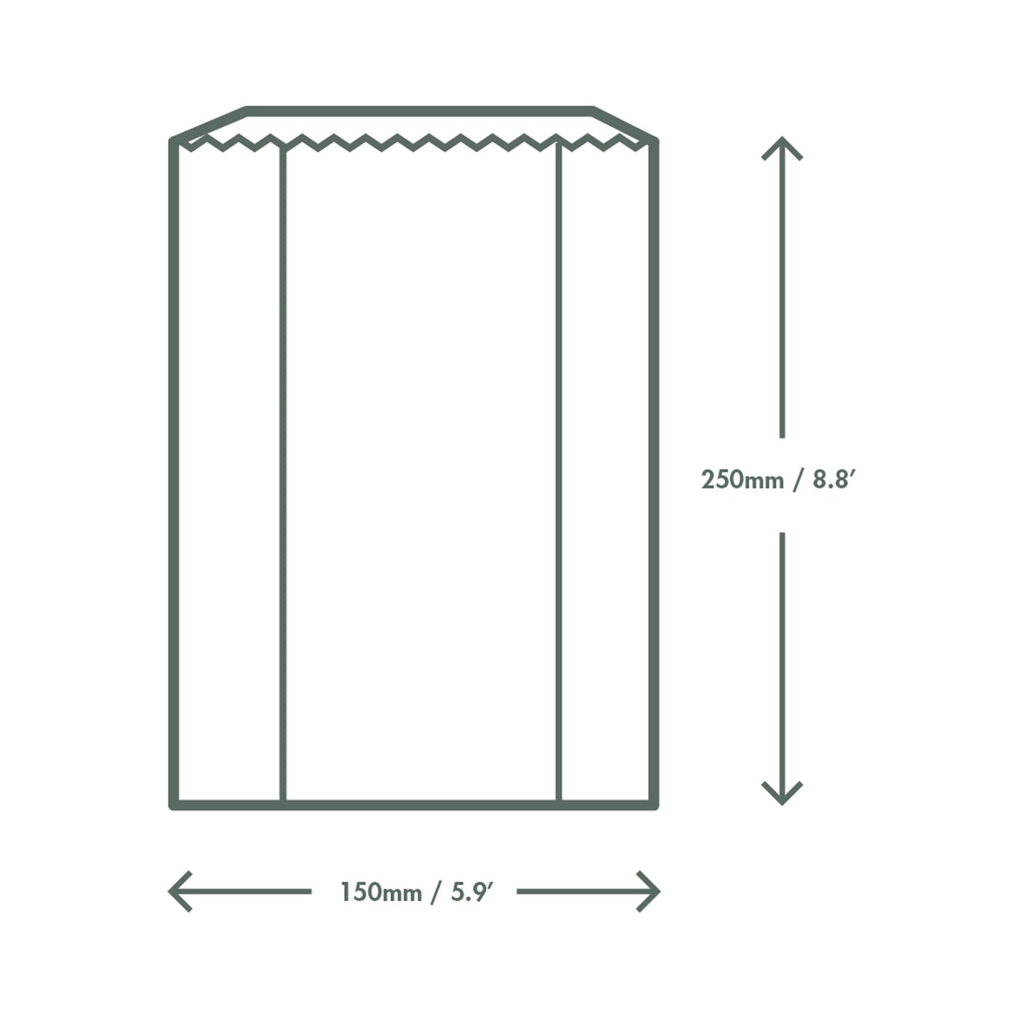 Vegware Compostable 6x2.5x10in Glassine Bag With NatureFlex Window - Case of 500