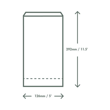 Vegware Compostable 5 x 2 x 11.5in Therma Paper Bag - Case of 500