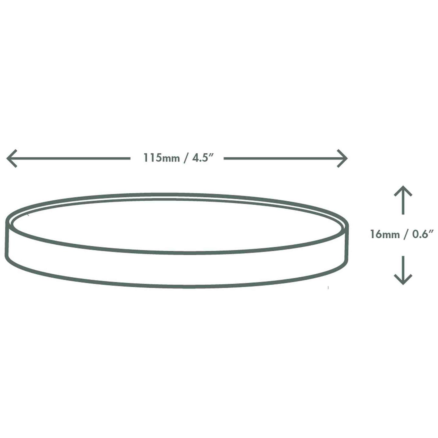 Vegware Compostable 115-Series Flat Paper Hot Lid - Case of 500