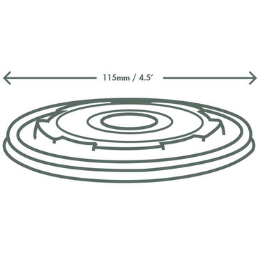 Vegware Compostable 115-Series flat CPLA Hot Lid - Case of 500