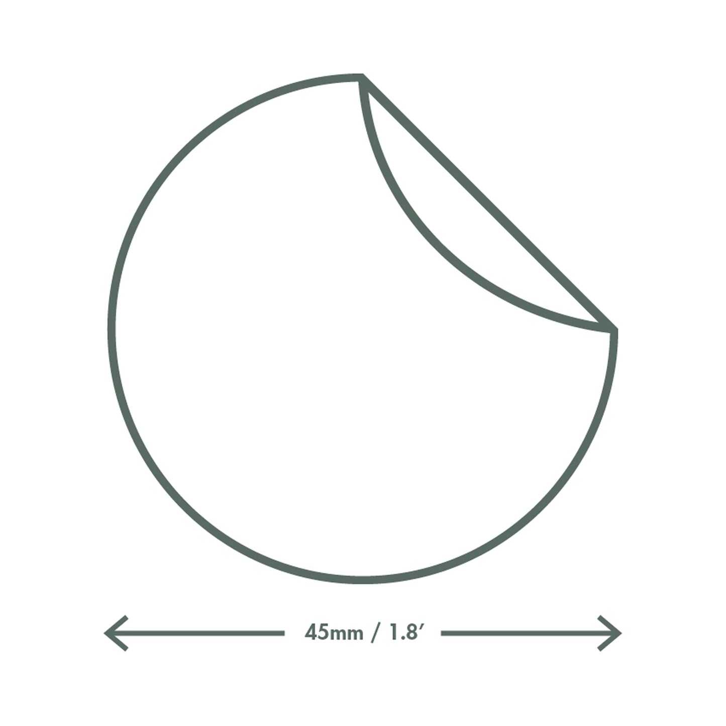 Vegware Compostable 45mm Round Sticker - Case of 1000