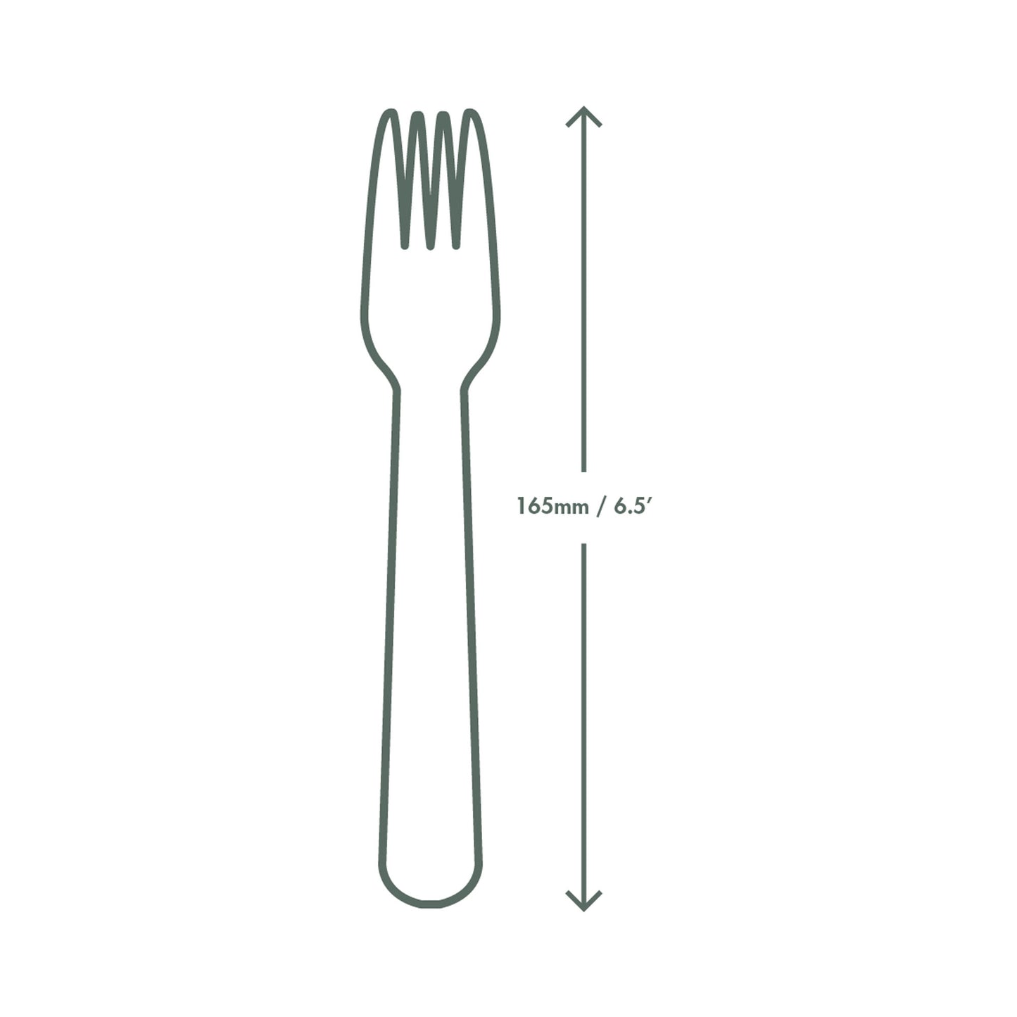 Vegware Compostable 6.5in Wooden Fork - Case of 1000