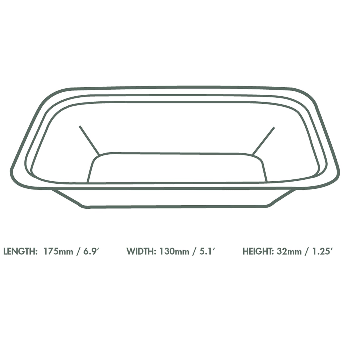Vegware Compostable Medium Bagasse Chip Tray - White - Case of 500