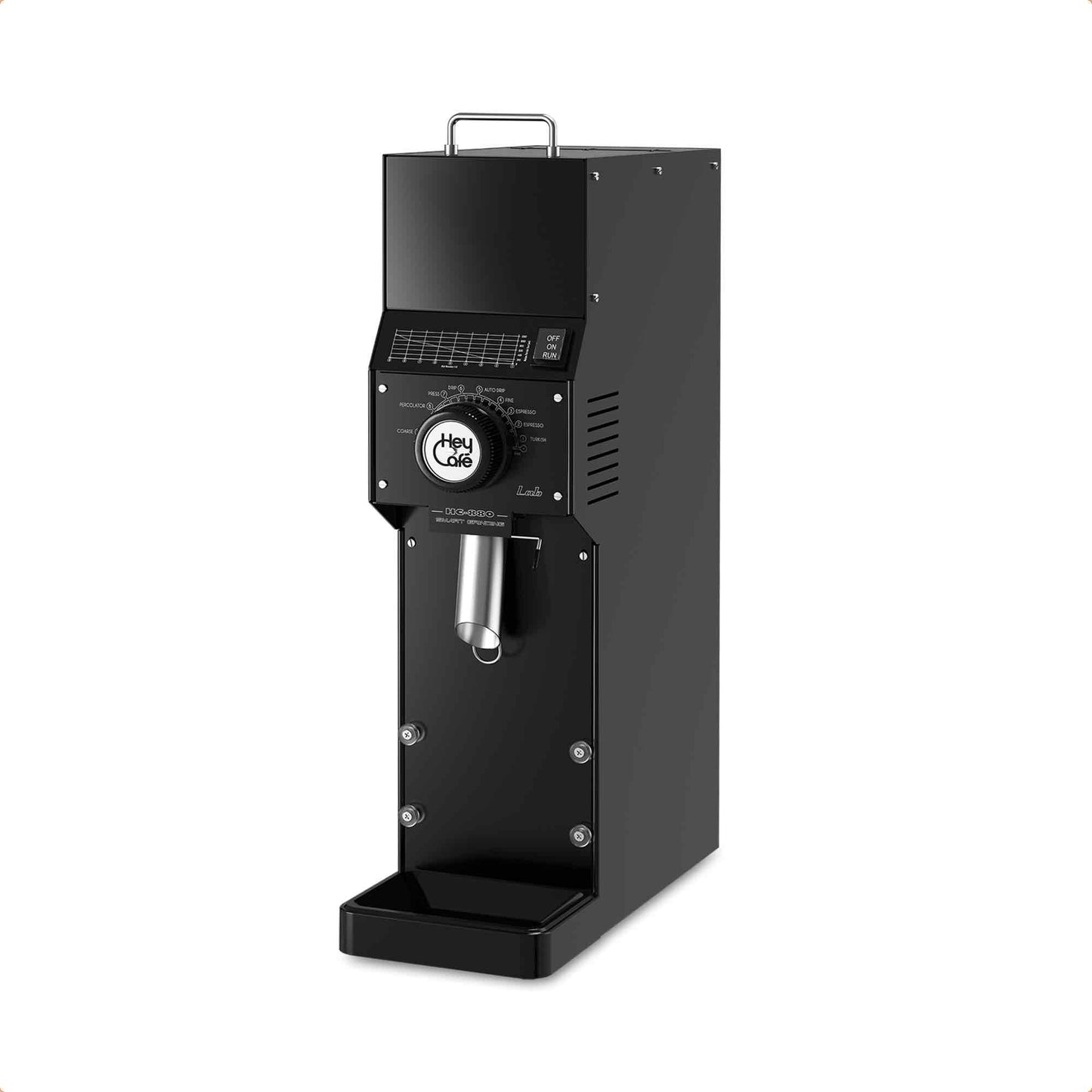 Hey Cafe HC-880 Lab Commercial Shop Coffee Grinder - 84mm - Black