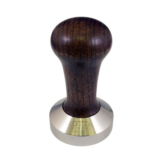 Motta Wooden Tamper - Stainless Steel Flat Base - 53mm