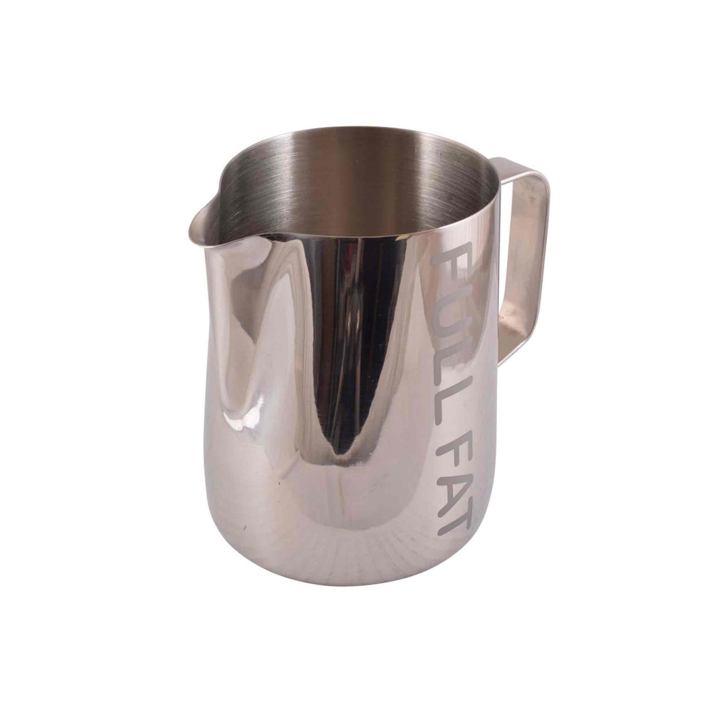 Full Fat Labeled Milk Foaming Jug - Stainless Steel - 600ml