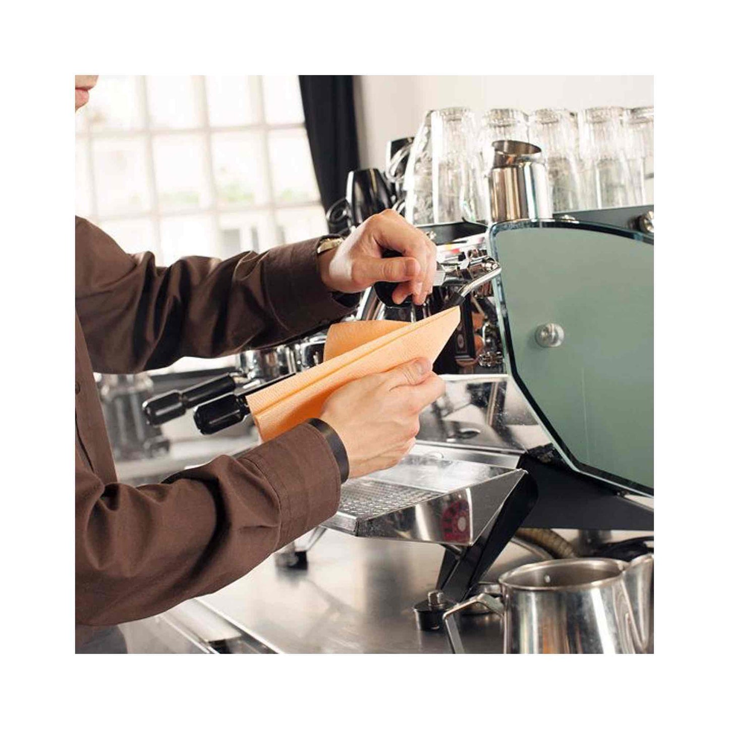 Chicopee Supertwill Heat Resistant Coffee Cleaning Wipe - Orange - Pack of 10