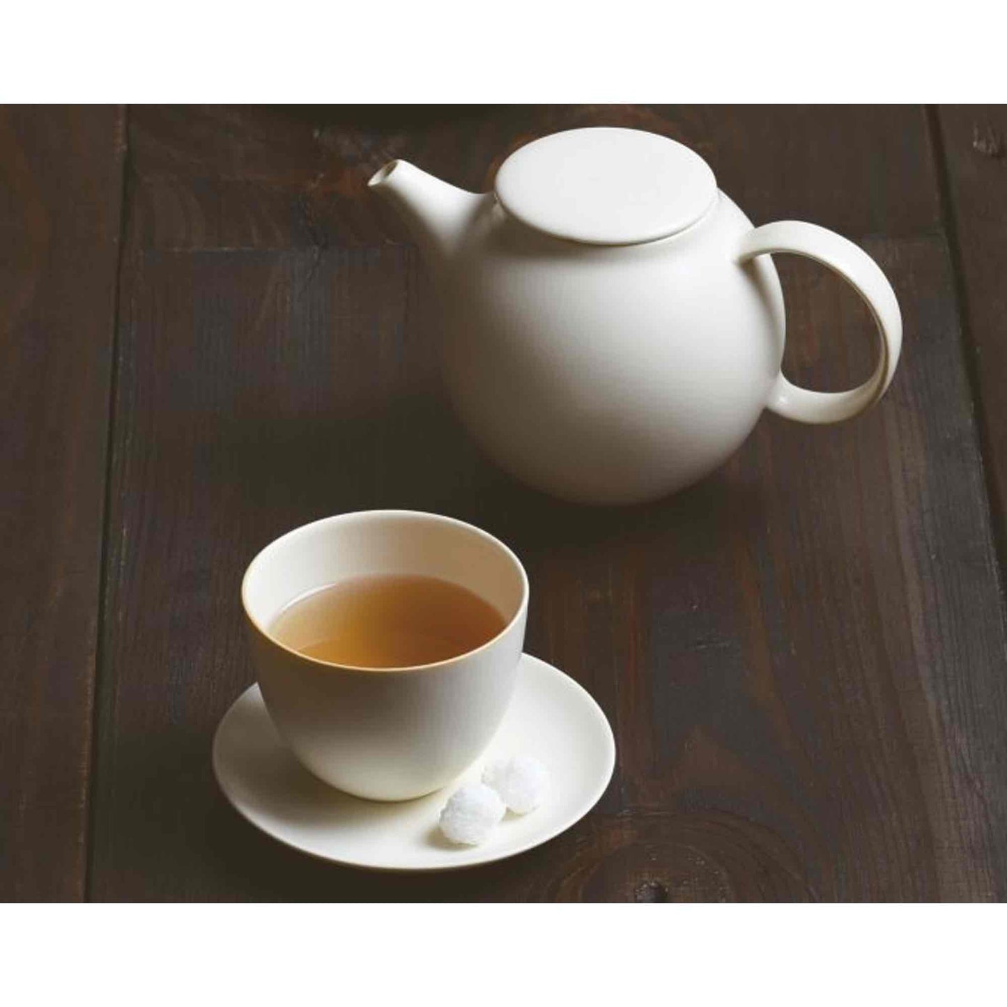 Kinto Pebble Cup and Saucer - White - 180ml - 6oz