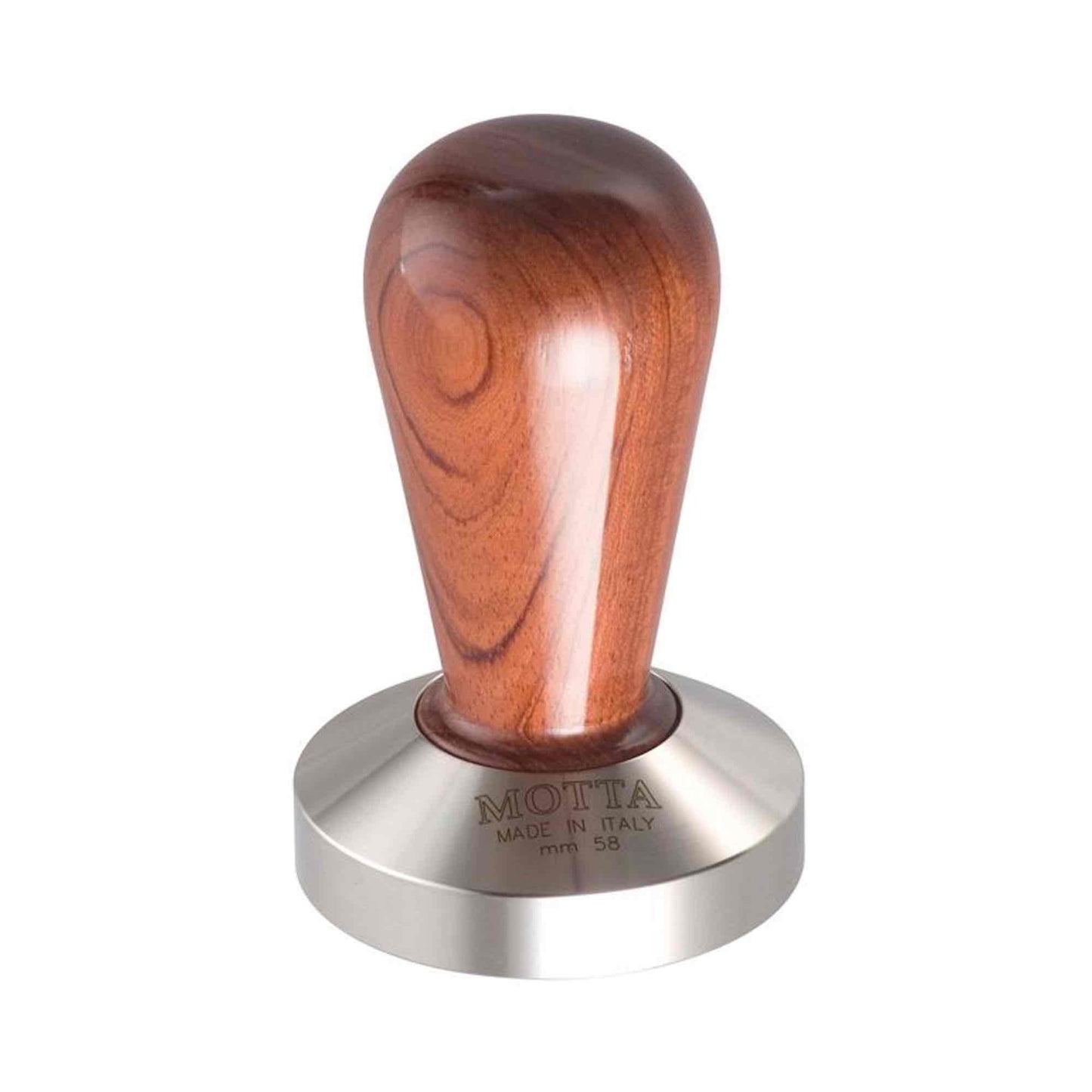 Motta Bubinga Wooden Tamper - Stainless Steel Base - 58mm