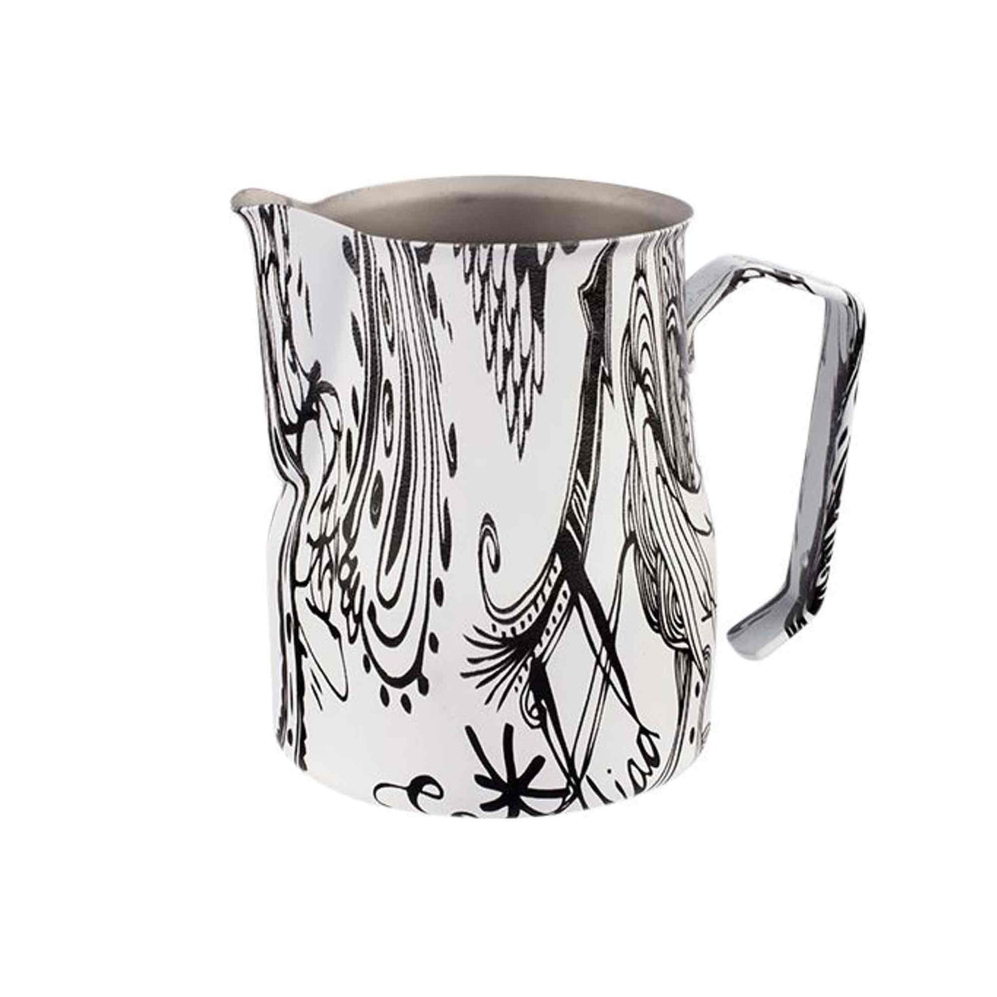 Motta Black White Milk Foaming Jug - Stainless Steel - 500ml